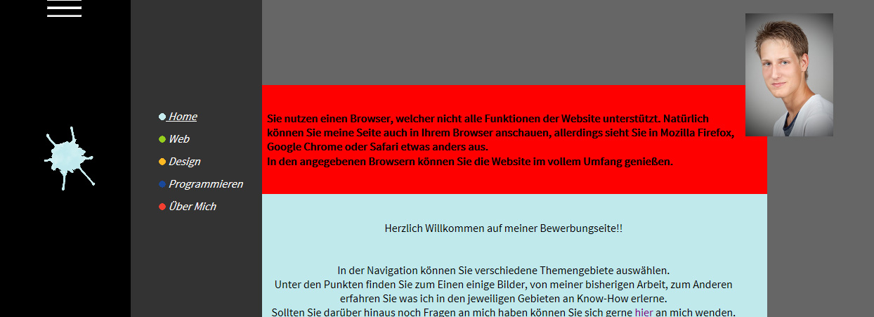 Bildschirmfoto vom Internet Explorer